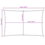 vidaXL Voile de parasol tissu oxford rectangulaire 2 5x5 m anthracite