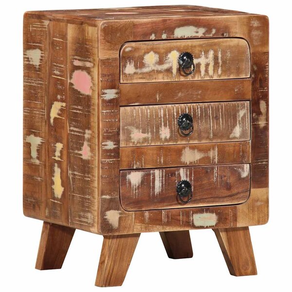 vidaXL Table de chevet 37x32x50 cm bois massif de récupération