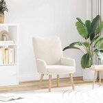 vidaXL Fauteuil relaxant Crème 63 x 67 x 94 cm tissu