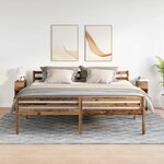 vidaXL Tables de chevet avec tiroir 2 Pièces vieux bois 20x36x60 cm