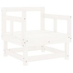 vidaXL Chaises de jardin et coussins lot de 2 blanc bois de pin massif