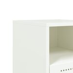 vidaXL Table de chevet blanc 36x39x60 5 cm acier