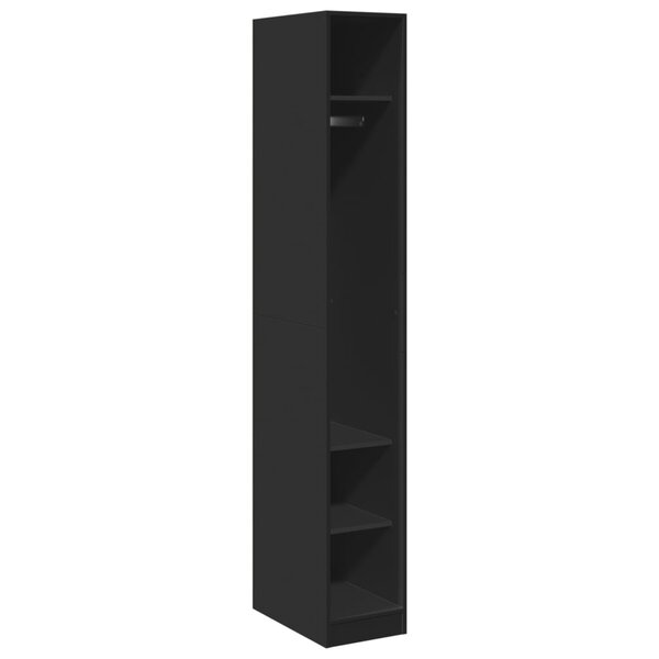 vidaXL Garde-robe noir 30x50x200 cm bois d'ingénierie