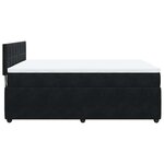 vidaXL Sommier à lattes de lit avec matelas Noir 140x200 cm Velours
