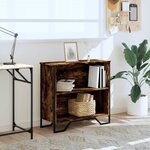 vidaXL Bibliothèque chêne fumé 80x31x74 5 cm bois d'ingénierie