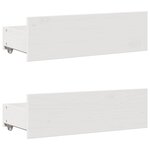 vidaXL Cadre de lit sans matelas avec tiroirs blanc 150x200 cm pin