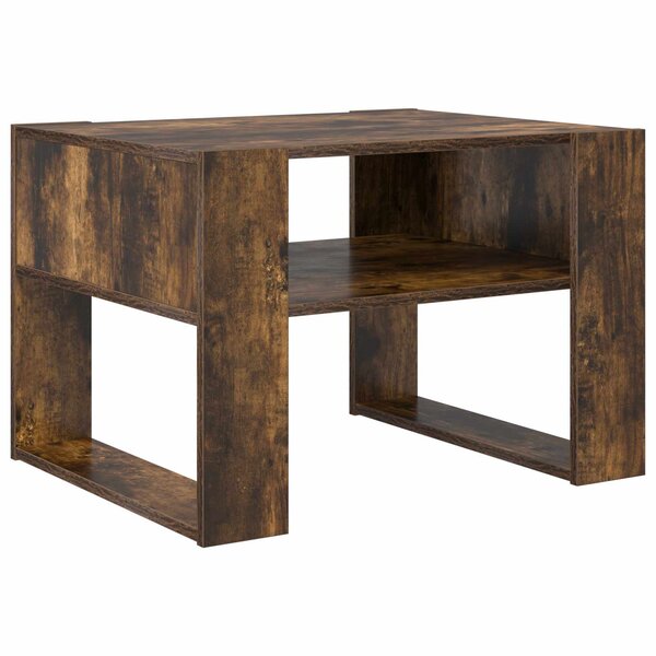 vidaXL Table basse Chêne fumé 66 x 53 x 45 cm Bois d'ingénierie