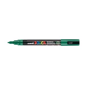 Marqueur pointe conique fine pc3m 0 9 - 1 3mm vert foncé x 12 POSCA