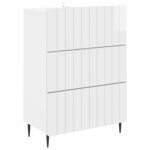 vidaXL Armoire à tiroirs Blanc brillant 66 x 34 5 x 92 cm
