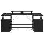 vidaXL Bureau Chêne noir 182 x 101 x 87.5 cm Bois d'ingénierie