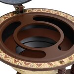 vidaXL Support à vin bar forme globe Marron Bois d'eucalyptus massif