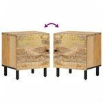 vidaXL Table de chevet 40x33x46 cm Bois de manguier solide