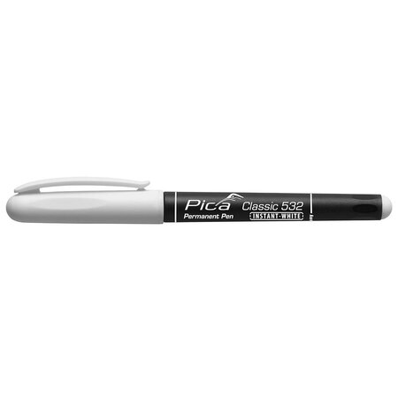Marqueur Permanent INSTANT white Pointe Ronde 1-2mm Blanc PICA-MARKER