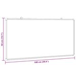 vidaXL Tableau blanc magnétique 100x50x1 7 cm aluminium