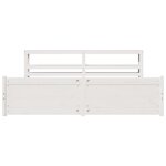 vidaXL Cadre de lit avec tête de lit sans matelas blanc 200x200 cm