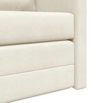 vidaXL Canapé-lit avec coussin Crème 122 x 70 x 60 cm Velours