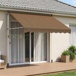 vidaXL Auvent rétractable manuel Taupe 150 cm