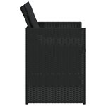 vidaXL Chaises de jardin lot de 4 avec coussins noir résine tressée