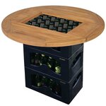 vidaXL Dessus de table de bière Teck 70 cm