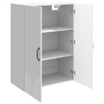 vidaXL Armoire Murale Blanc brillant 66 x 34 5 x 90 cm