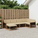 vidaXL Ensemble de canapés d'extérieur 6 Pièces Naturel et Beige