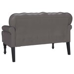 vidaXL Banc Chesterfield Gris 119.5 x 64.5 x 75 cm Cuir synthétique