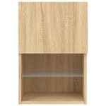 vidaXL Meuble TV avec lumières LED chêne sonoma 40 5x30x60 cm