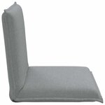 vidaXL Fauteuil de sol ajustable Gris clair Tissu
