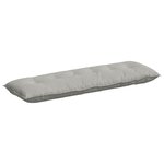 vidaXL Coussin de Dos Gris clair 160 x 50 cm Tissu en microfibre