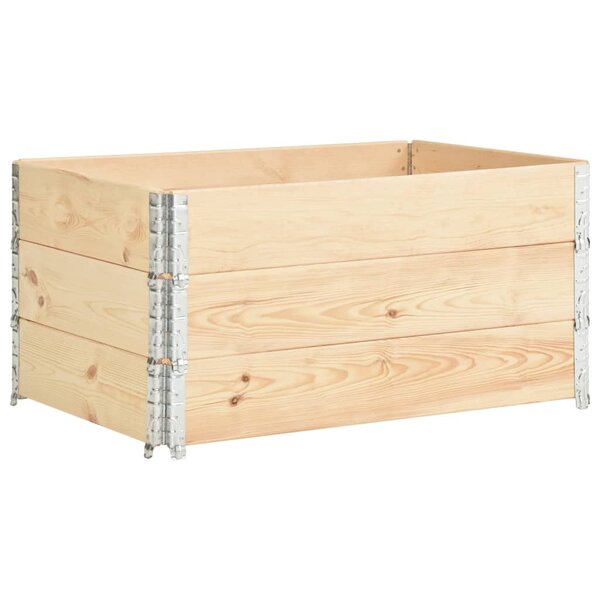 vidaXL Jardinières surélevées 3 Pièces 80x120 cm Bois de pin solide