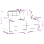 vidaXL Canapé causeuse noir 120 cm velours