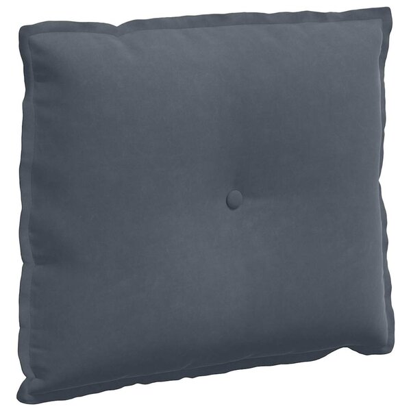 vidaXL Coussin de Dos Gris foncé 60 x 50 cm Tissu en velours côtelé