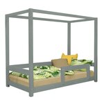 Lit cabane enfant BUNKY 120 x 180 vert sauge