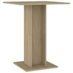 vidaXL Table de bistro Chêne sonoma 60x60x75 cm Bois d'ingénierie