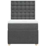 vidaXL Sommier à lattes de lit avec matelas Gris foncé 100x200cm Tissu