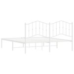 vidaXL Cadre de lit métal sans matelas et tête de lit blanc 183x213 cm