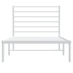 vidaXL Cadre de lit métal sans matelas avec tête de lit blanc 75x190cm