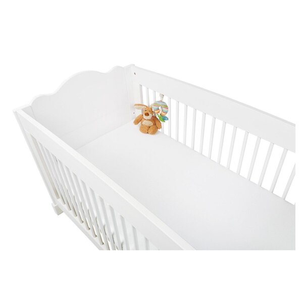 Drap-housses en jersey pour lits de bébé en double kit blanc