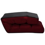 vidaXL Chaise pliable de sol Rouge bordeaux Similicuir