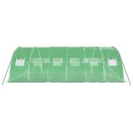 vidaXL Serre avec cadre en acier vert 24 m² 6x4x2 m