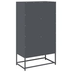 vidaXL Buffet haut anthracite 68x39x123 cm acier