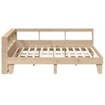 vidaXL Lit bibliothèque sans matelas 200x200 cm bois massif de pin
