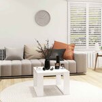 vidaXL Table d'appoint Blanc 50x50x35 cm Bois d’ingénierie