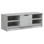 vidaXL Meuble TV Gris béton 102x35 5x36 5 cm Bois d'ingénierie