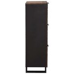 vidaXL Highboard Marron 40 x 33 x 110 cm bois de manguier massif