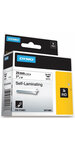 DYMO Rhino - Etiquettes plastifiées pour fils et cables 24mm x 5.5m - Noir sur Blanc