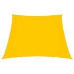 vidaXL Voile de parasol Tissu Oxford trapèze 3/5x4 m Jaune