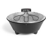 Barbecue électrique de table 1250W Ø 30 cm - Bac amovible - Témoin lumineux - Démontable