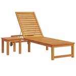 vidaXL Transat Bois d'Acacia Massif Marron