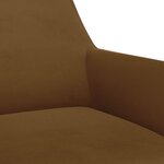 vidaXL Chaises pivotantes à manger lot de 6 Marron Velours